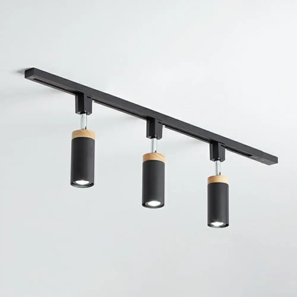 Modern Tubular Track Light For Commercial Use - Metal Spotlight With Semi-Mount Ceiling Design 3 /