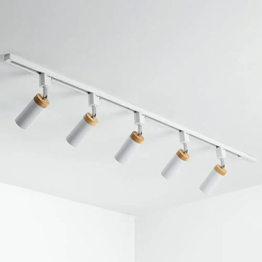 Modern Tubular Track Light For Commercial Use - Metal Spotlight With Semi-Mount Ceiling Design 5 /