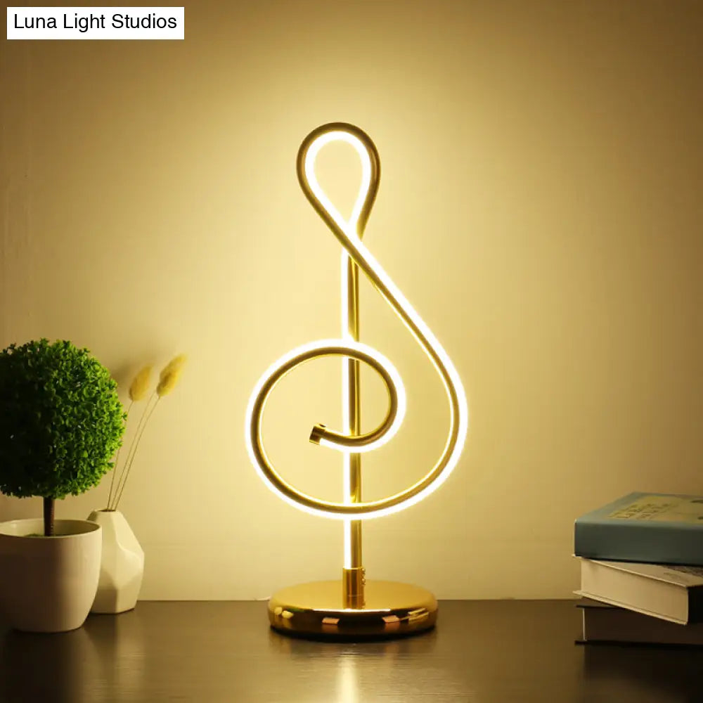 Modern Twist Led Lamp: Aluminum Night Table Light For Living Room With Power Switch