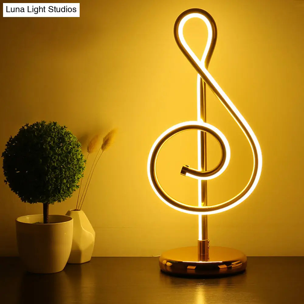 Modern Twist Led Lamp: Aluminum Night Table Light For Living Room With Power Switch