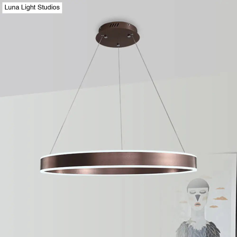 Modern Twisted Pendant Chandelier - Acrylic 1/2/3 Lights Brown Natural Light