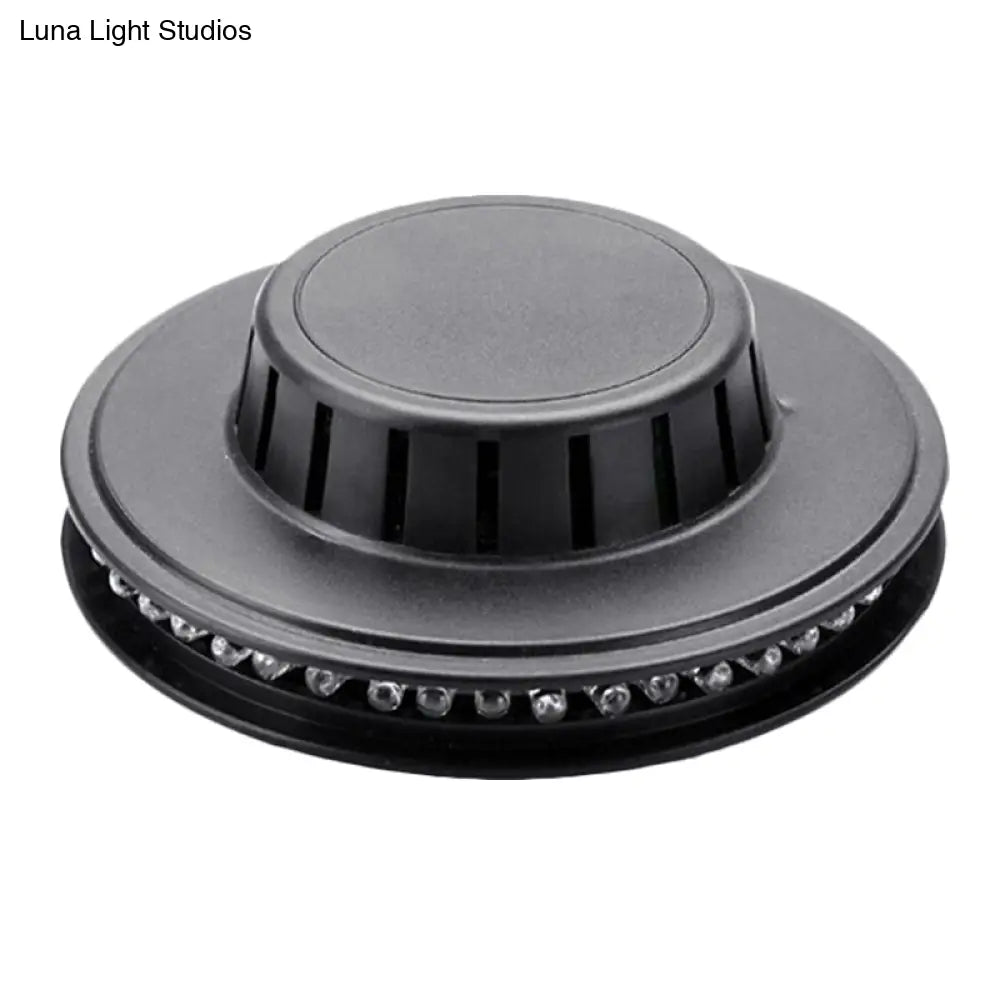 Modern Ufo Karaoke Bar Wall Light With Flashing Rgb Led In Black/White