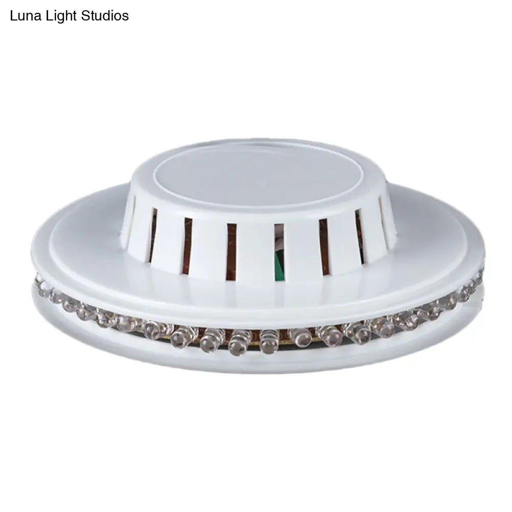 Modern Ufo Karaoke Bar Wall Light With Flashing Rgb Led In Black/White