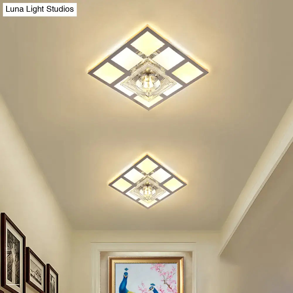 Modern Ultra - Thin Clear Crystal Flushmount Ceiling Spotlight For Corridor