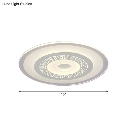 Modern Ultra-Thin Led Flush Mount Ceiling Light With Acrylic Shade Ideal For Small Or Large Living