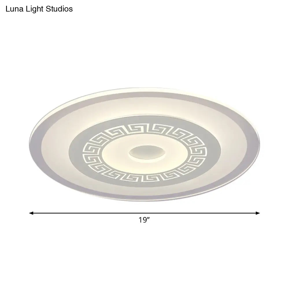 Modern Ultra-Thin Led Flush Mount Ceiling Light With Acrylic Shade Ideal For Small Or Large Living