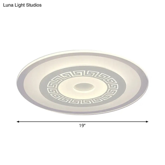 Modern Ultra-Thin Led Flush Mount Ceiling Light With Acrylic Shade Ideal For Small Or Large Living