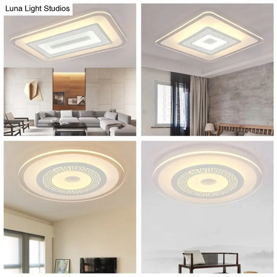 Modern Ultra-Thin Led Flush Mount Ceiling Light With Acrylic Shade – Ideal For Small Or Large