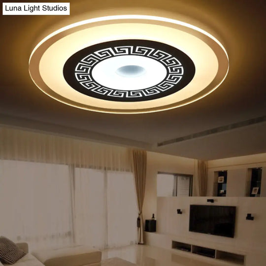 Modern Ultra-Thin Led Flush Mount Ceiling Light With Acrylic Shade – Ideal For Small Or Large