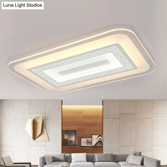 Modern Ultra-Thin Led Flush Mount Ceiling Light With Acrylic Shade Ideal For Small Or Large Living