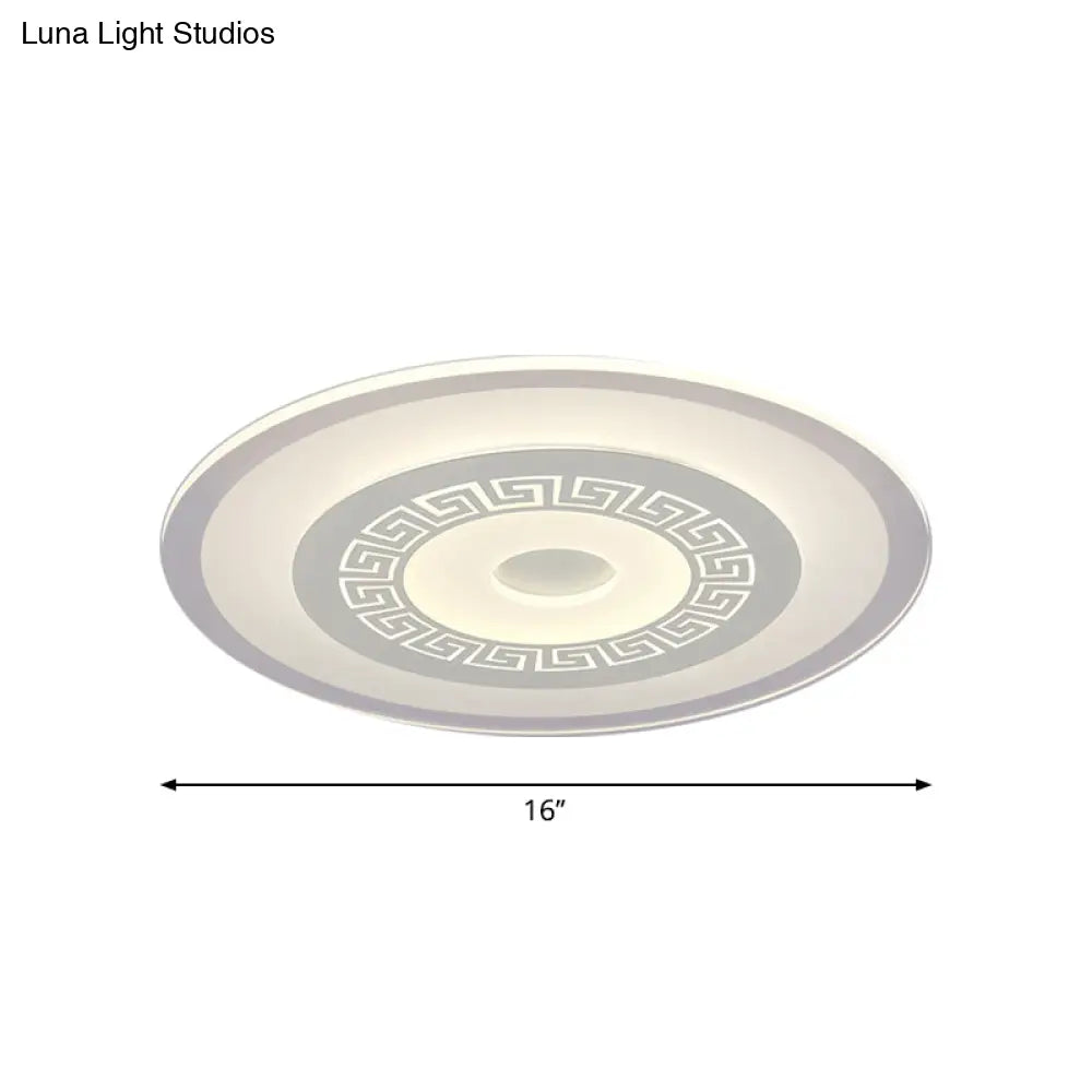 Modern Ultra-Thin Led Flush Mount Ceiling Light With Acrylic Shade – Ideal For Small Or Large