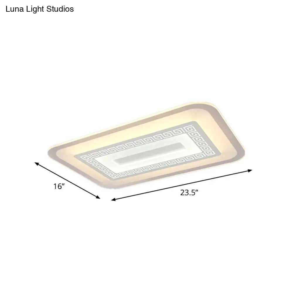 Modern Ultra-Thin Led Flush Mount Ceiling Light With Acrylic Shade – Ideal For Small Or Large