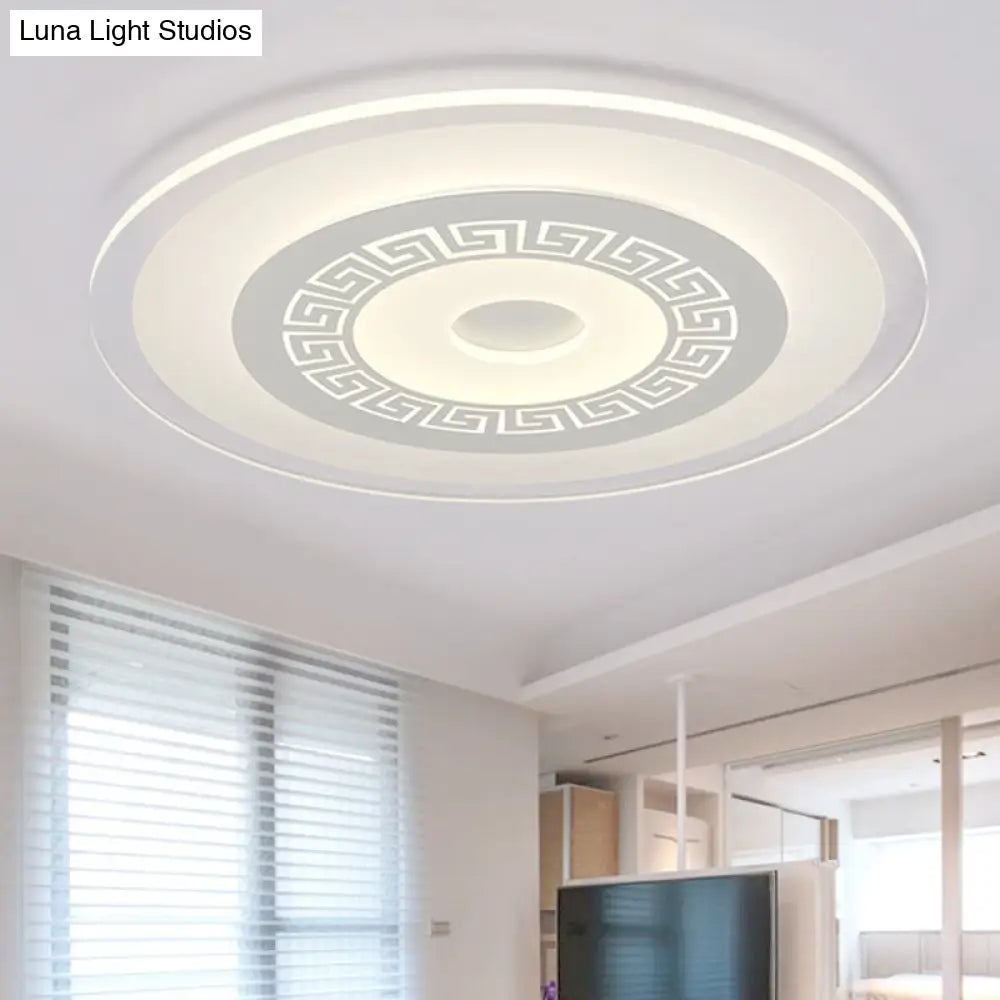 Modern Ultra-Thin Led Flush Mount Ceiling Light With Acrylic Shade – Ideal For Small Or Large