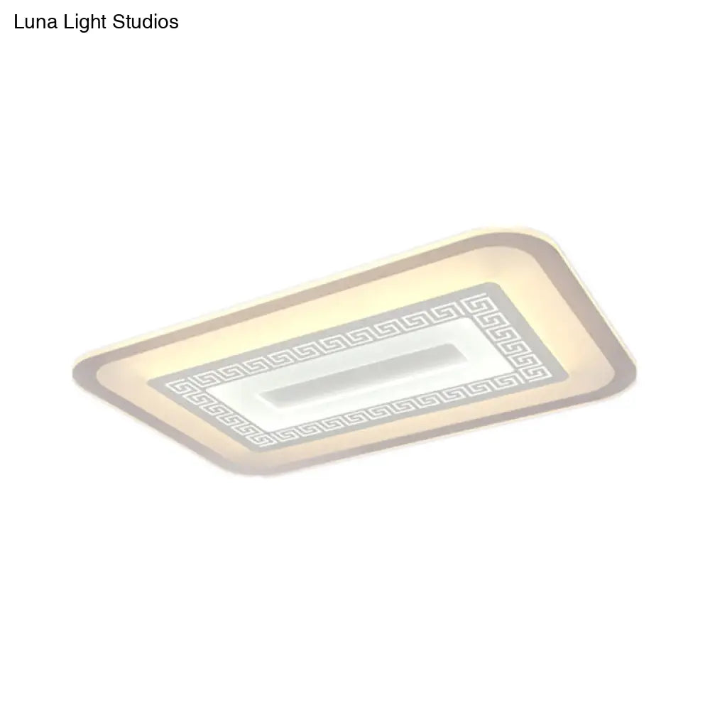 Modern Ultra-Thin Led Flush Mount Ceiling Light With Acrylic Shade Ideal For Small Or Large Living