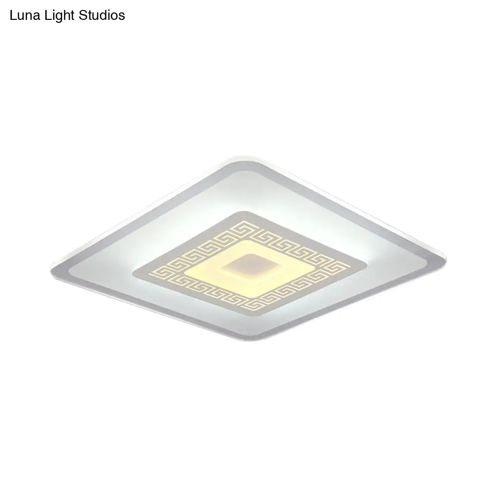 Modern Ultra-Thin Led Flush Mount Ceiling Light With Acrylic Shade – Ideal For Small Or Large