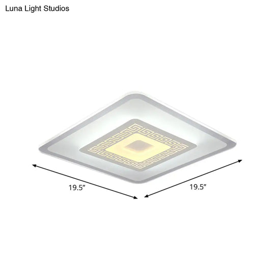 Modern Ultra-Thin Led Flush Mount Ceiling Light With Acrylic Shade – Ideal For Small Or Large