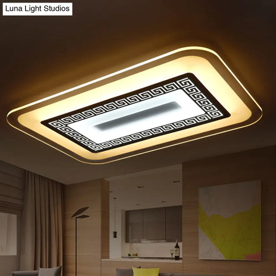 Modern Ultra-Thin Led Flush Mount Ceiling Light With Acrylic Shade – Ideal For Small Or Large