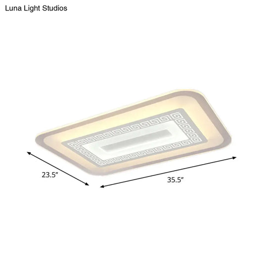 Modern Ultra-Thin Led Flush Mount Ceiling Light With Acrylic Shade – Ideal For Small Or Large