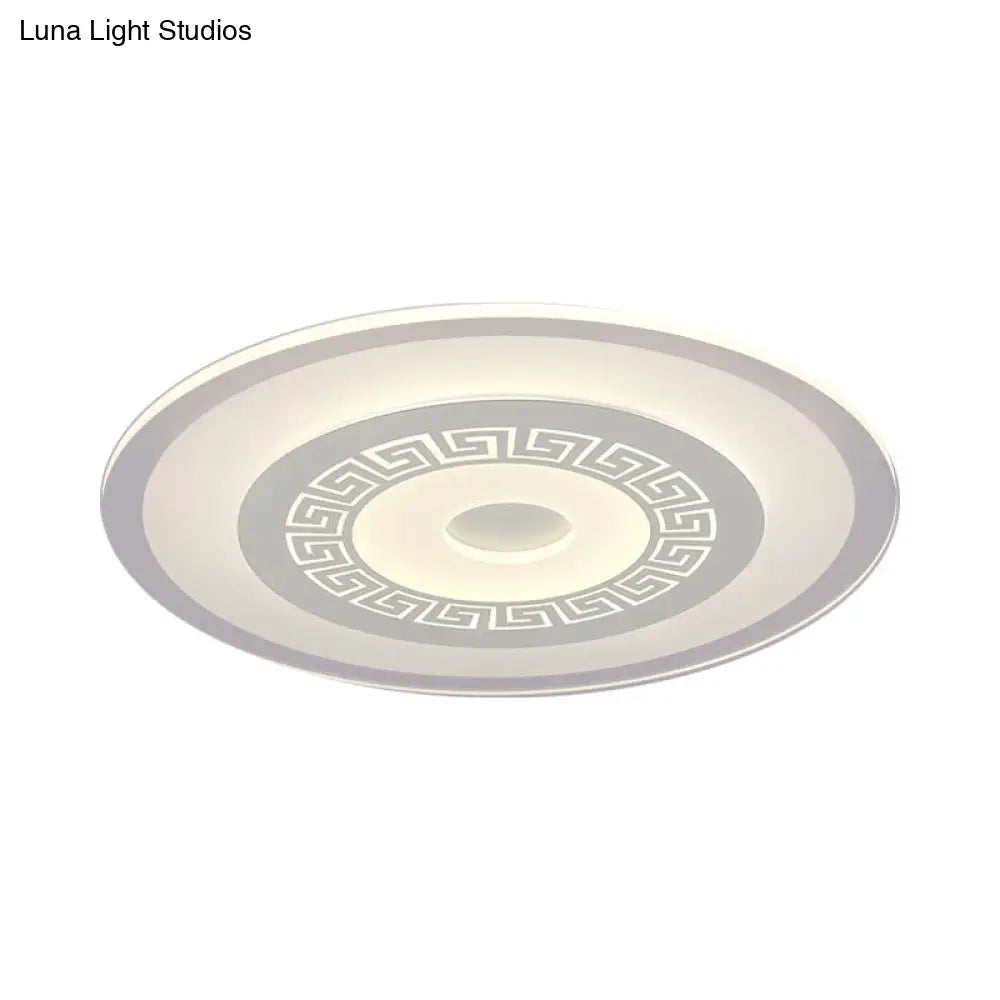 Modern Ultra-Thin Led Flush Mount Ceiling Light With Acrylic Shade Ideal For Small Or Large Living