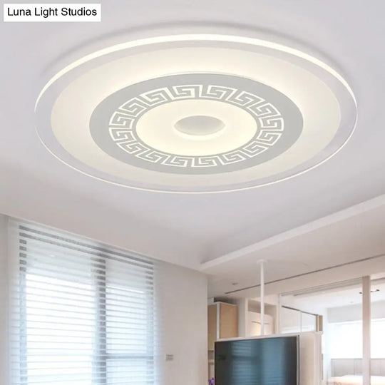 Modern Ultra-Thin Led Flush Mount Ceiling Light With Acrylic Shade Ideal For Small Or Large Living