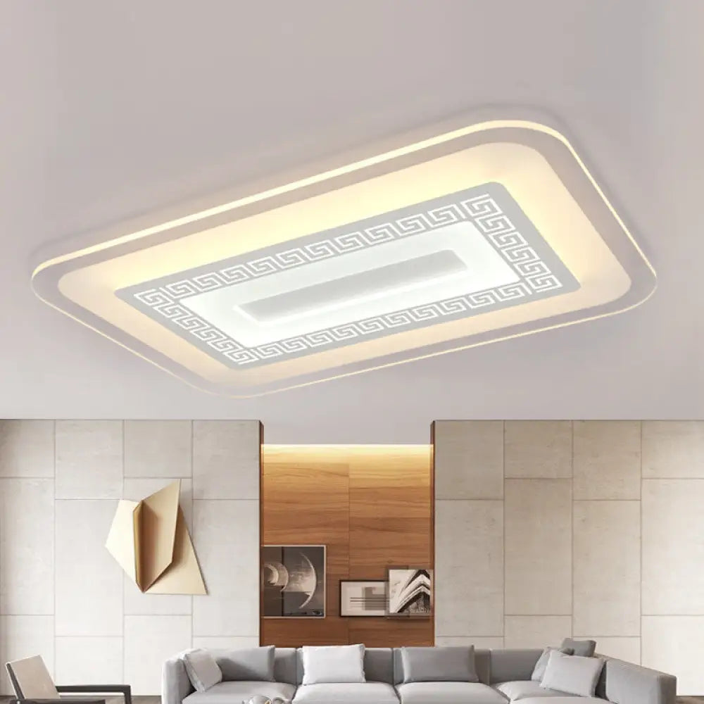 Modern Ultra-Thin Led Flush Mount Ceiling Light With Acrylic Shade – Ideal For Small Or Large