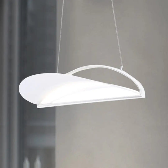 Modern Ultra Thin Led Pendant Ceiling Lamp Grey/White 16.5’/23.5’ Wide White / 16.5’