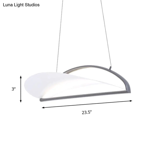 Modern Ultra Thin Led Pendant Ceiling Lamp Grey/White 16.5’/23.5’ Wide