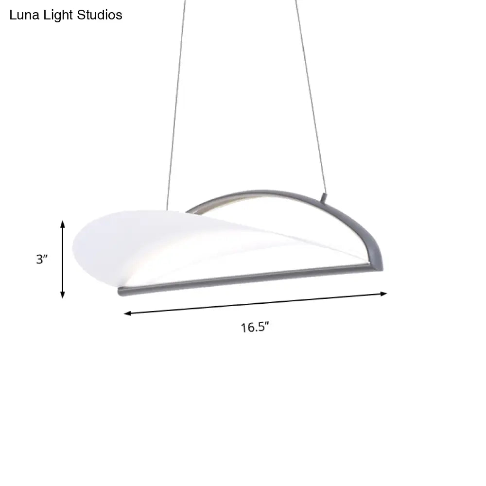 Modern Ultra Thin Led Pendant Ceiling Lamp Grey/White 16.5’/23.5’ Wide