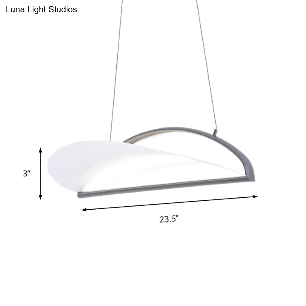 Ludovica - Modern Grey/White Ultra Thin Ceiling Light Fixture Minimalist Led Acrylic Pendant Lamp