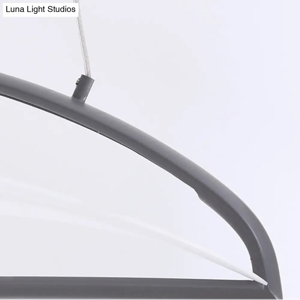 Modern Ultra Thin Led Pendant Ceiling Lamp Grey/White 16.5’/23.5’ Wide