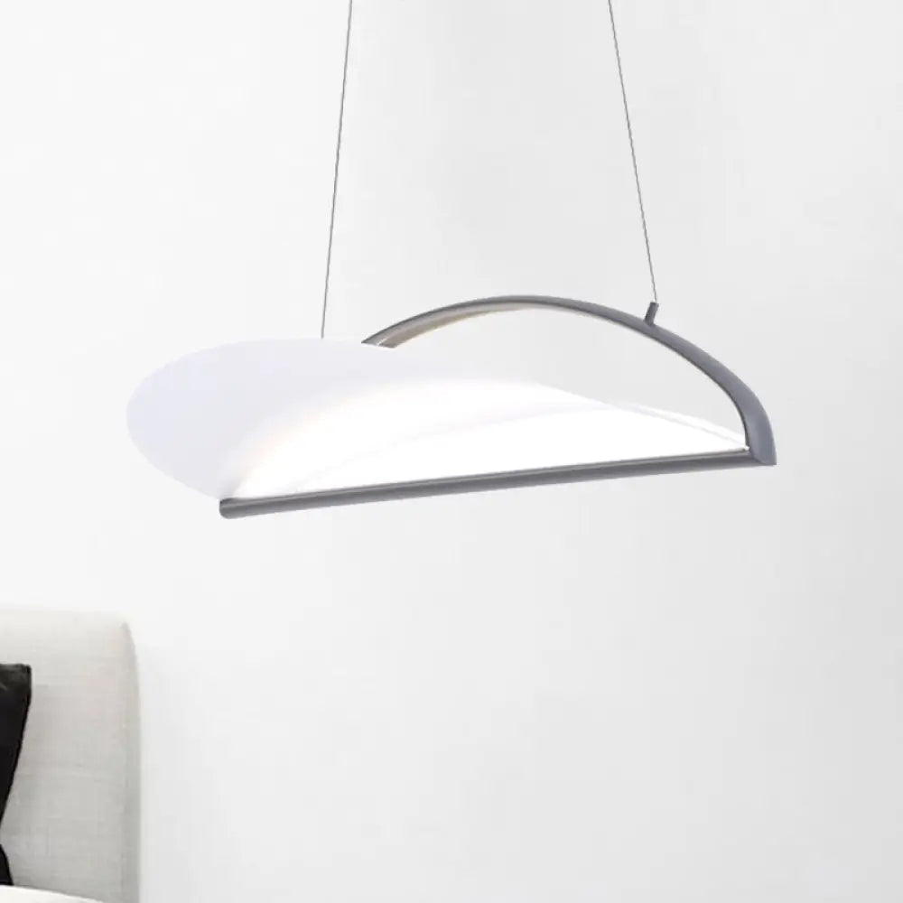 Modern Ultra Thin Led Pendant Ceiling Lamp Grey/White 16.5’/23.5’ Wide Grey / 16.5’