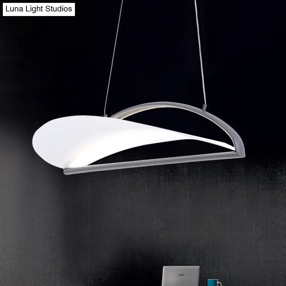 Modern Ultra Thin Led Pendant Ceiling Lamp Grey/White 16.5’/23.5’ Wide