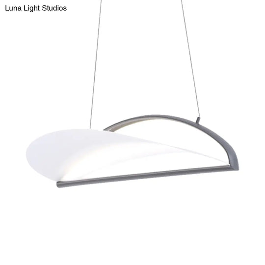 Modern Ultra Thin Led Pendant Ceiling Lamp Grey/White 16.5’/23.5’ Wide