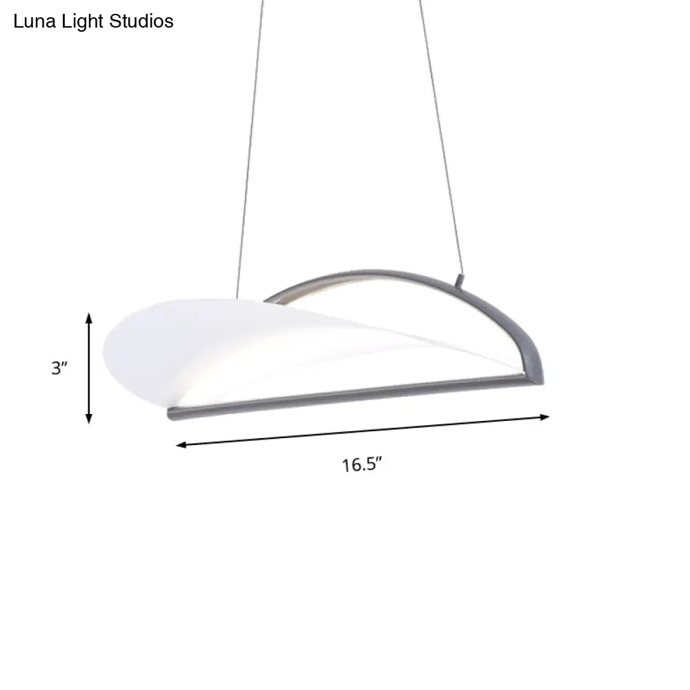 Ludovica - Modern Grey/White Ultra Thin Ceiling Light Fixture Minimalist Led Acrylic Pendant Lamp