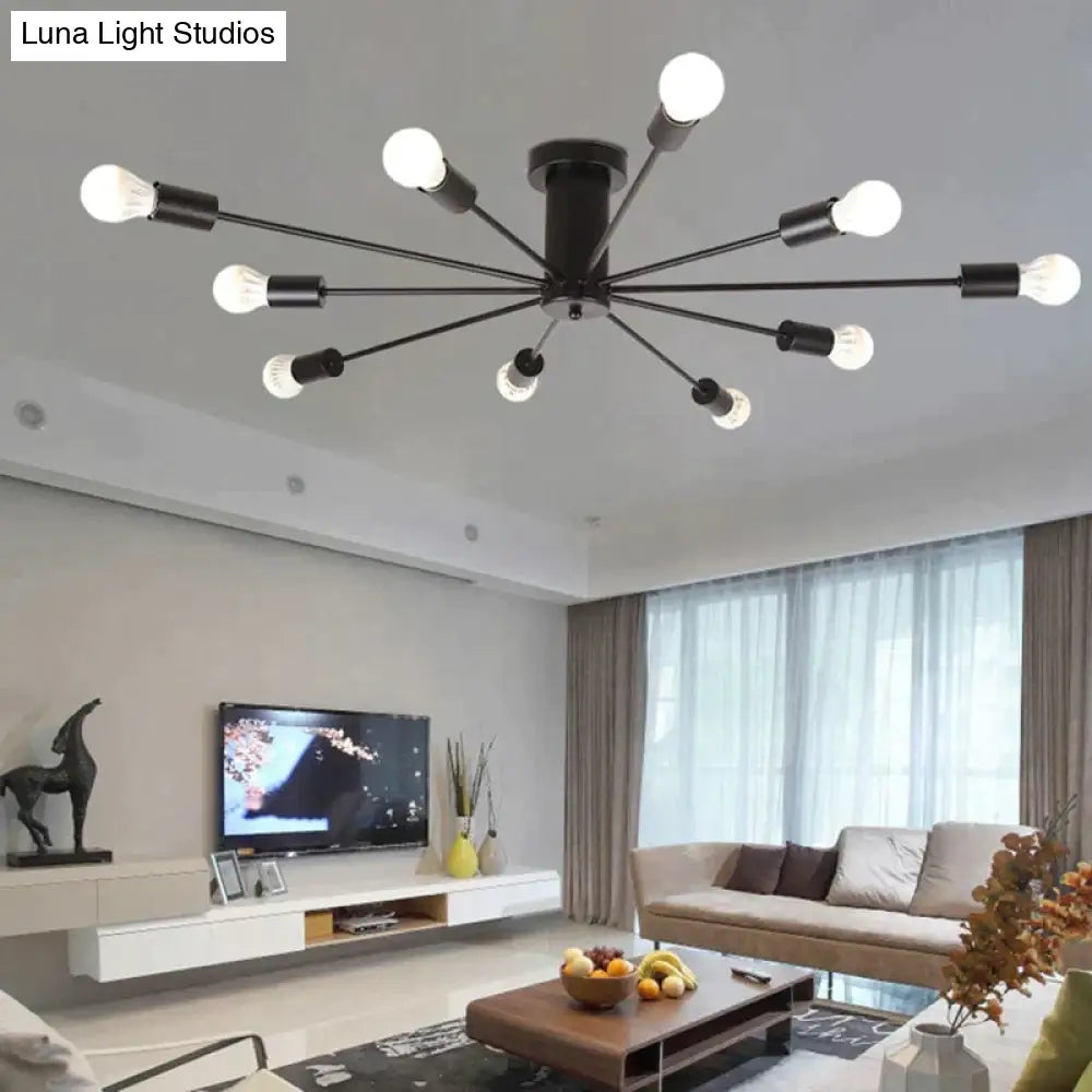 Modern Unique Novelty Painted Ceiling Lamps E27 Led 2 Styles Lights For Living Room Bedroom