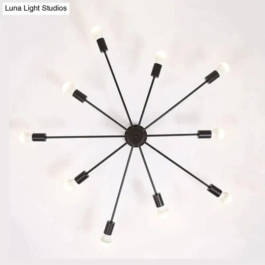 Modern Unique Novelty Painted Ceiling Lamps E27 Led 2 Styles Lights For Living Room Bedroom