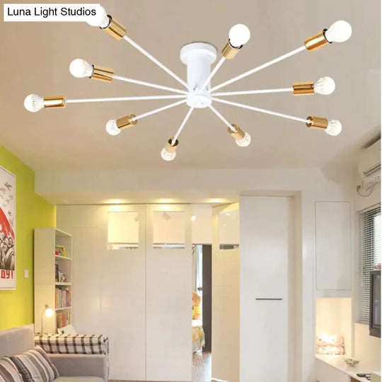 Modern Unique Novelty Painted Ceiling Lamps E27 Led 2 Styles Lights For Living Room Bedroom