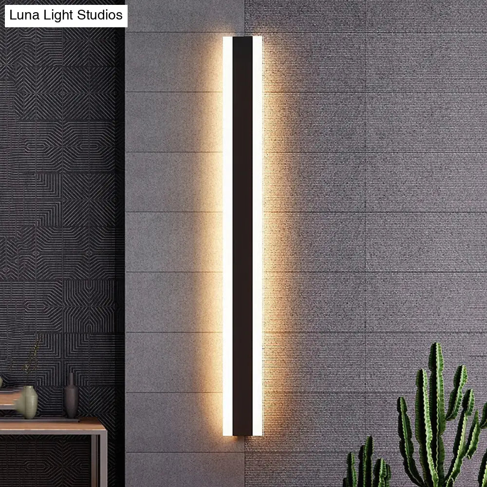 Modern Waterproof Outdoor Long Strip Led Wall Lamp Ip65 Aluminum Light Garden Porch Sconce 110V