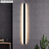 Modern Waterproof Outdoor Long Strip Led Wall Lamp Ip65 Aluminum Wall Light Garden Porch Sconce