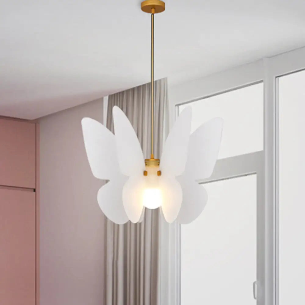 Modern White Acrylic Butterfly Ceiling Pendant Light For Dining Room