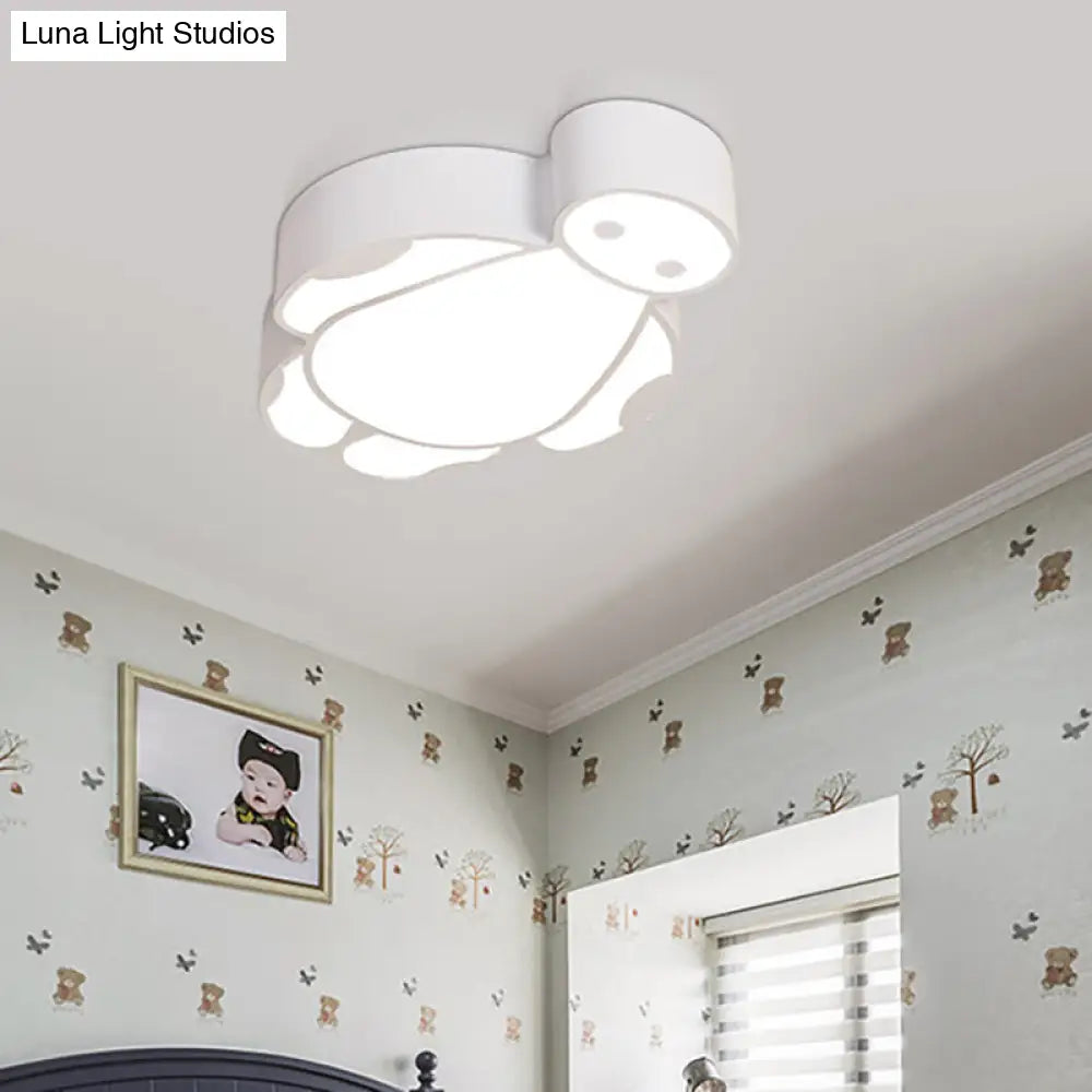 Modern White Acrylic Cartoon Flush Mount Ceiling Light For Living Room /