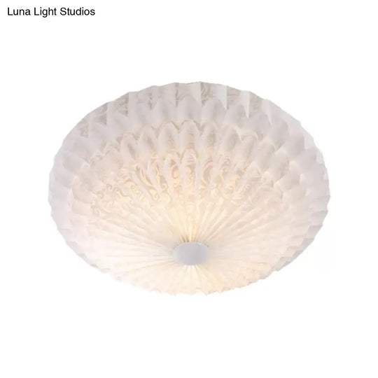 Modern White Acrylic Flush Mount Led Light With Dome Shade - 21/26 Wide