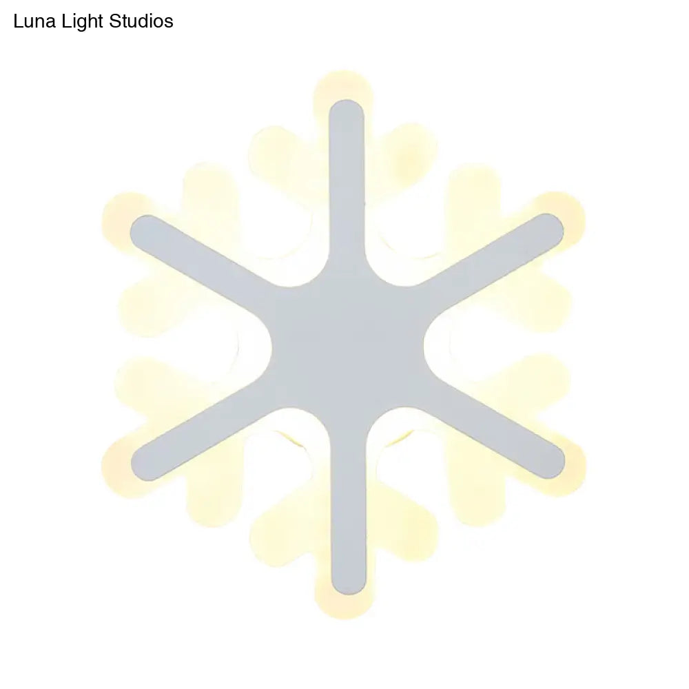 Modern White Acrylic Led Wall Lamp For Stairs - Flat Cartoon Shape Stylish Design