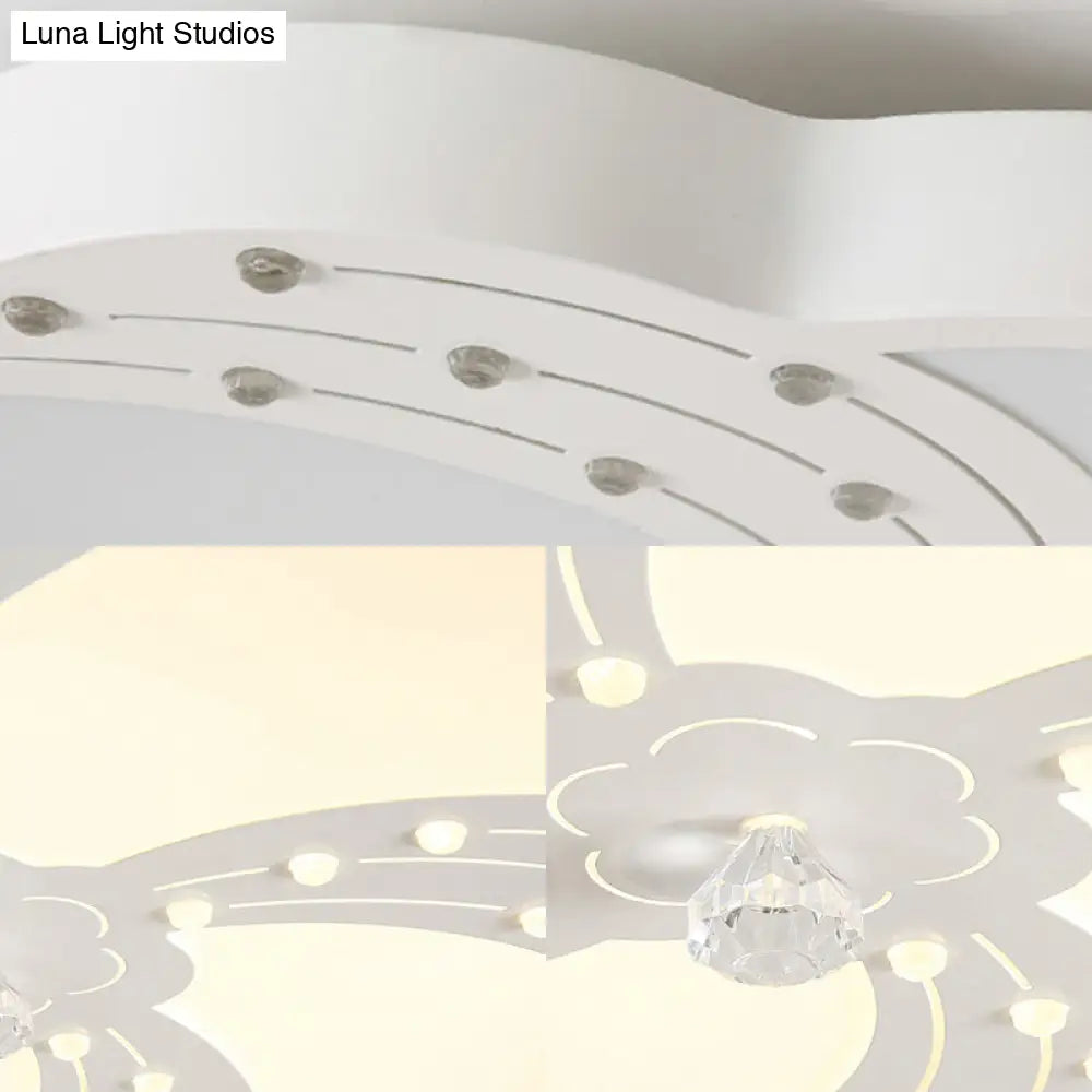 Modern White Acrylic Swirl Flushmount Lights - 18’/19.5’/31.5’ Creative Flush Mount Light For