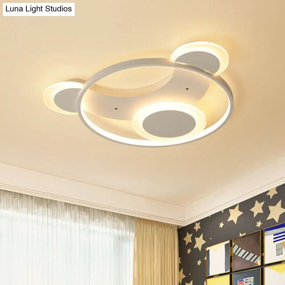 Modern White Bear Shaped Led Ceiling Light