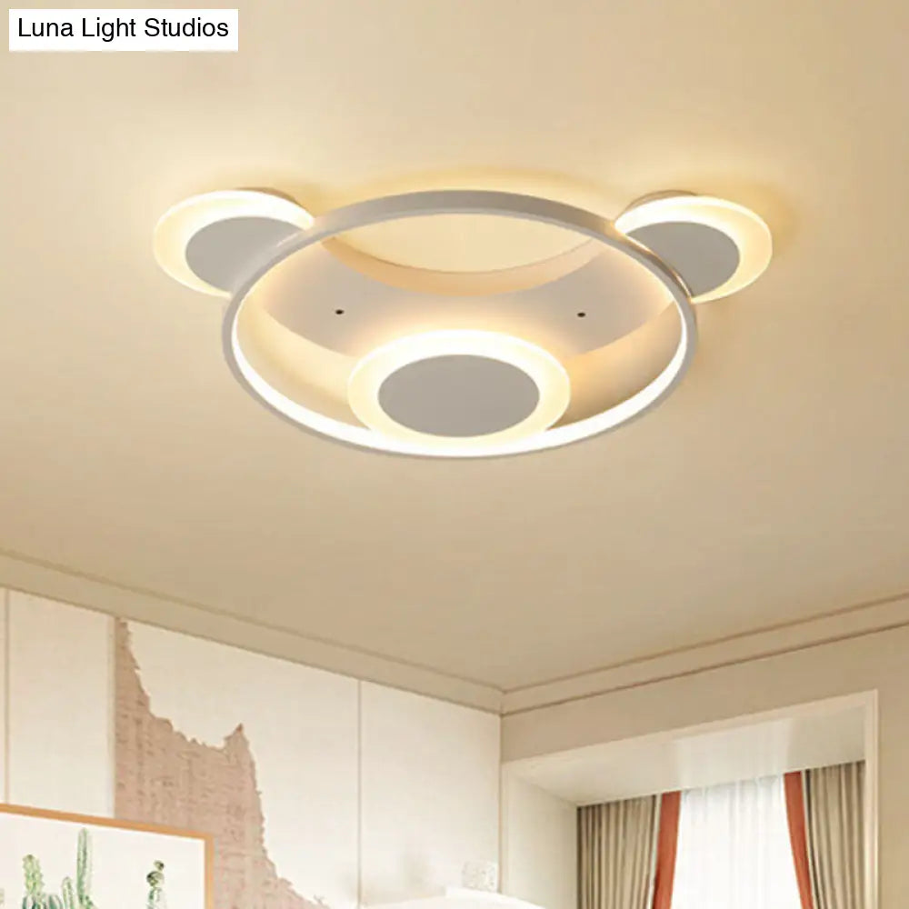 Modern White Bear Shaped Led Ceiling Light