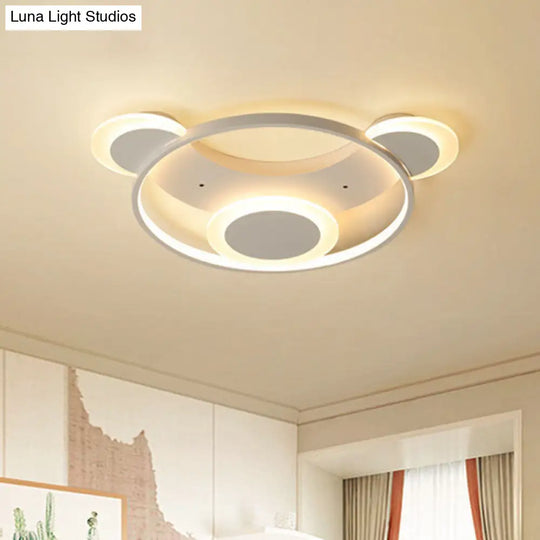 Modern White Bear Shaped Led Ceiling Light