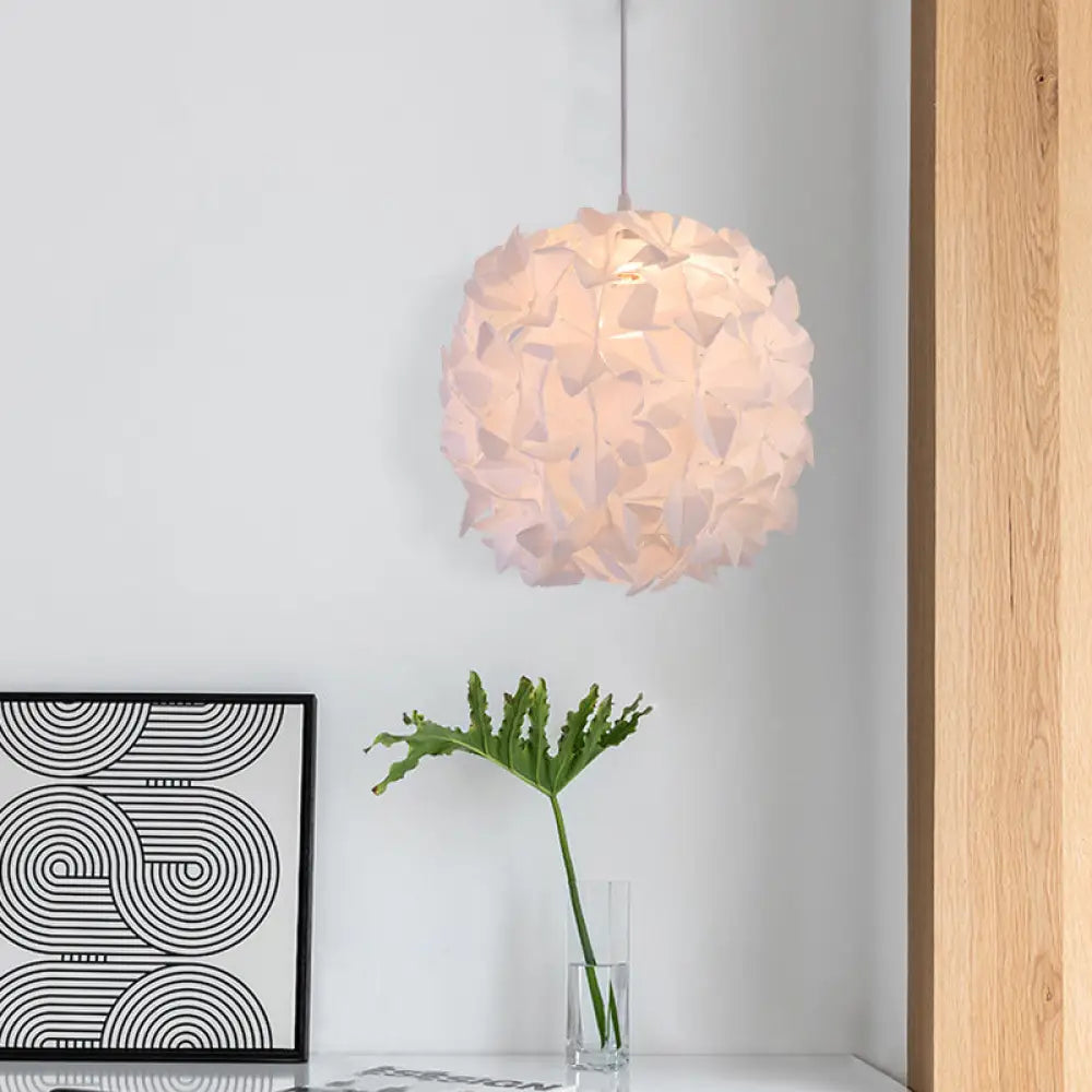 Modern White Blossom Flower Pendant With Acrylic Shade - Ceiling Hang Fixture