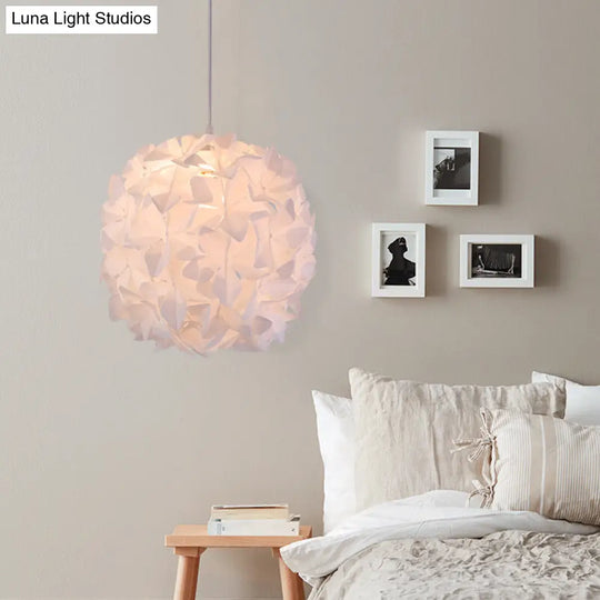 Modern White Blossom Flower Pendant Ceiling Light With Acrylic Shade