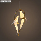 Modern White Chandelier Led Ceiling Light Fixture - Bird Shaped Design Ideal For Restaurants

This